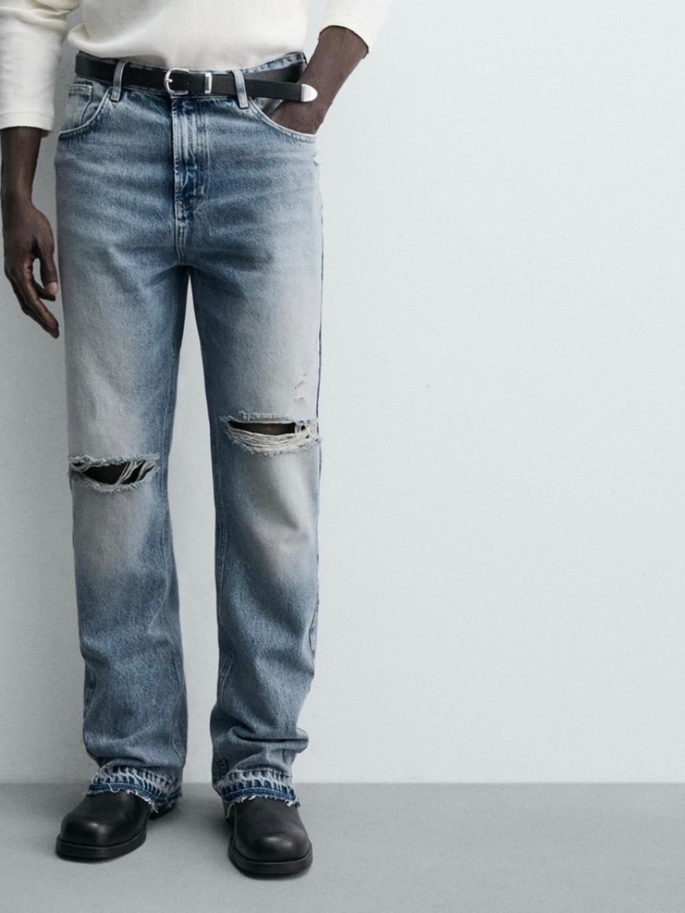 Zara men’s ripped jeans waist 34